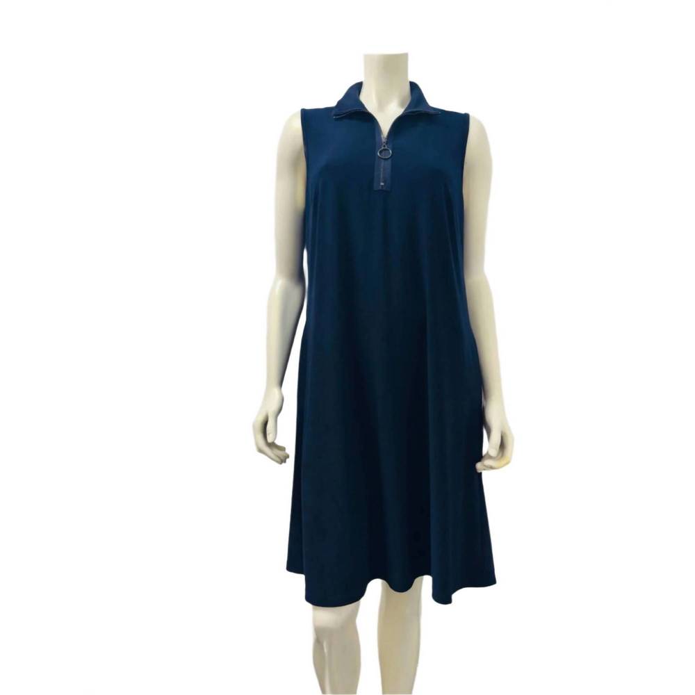 NEW CARRE NOIR women's dress in navy